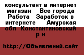 консультант в интернет магазин  - Все города Работа » Заработок в интернете   . Амурская обл.,Константиновский р-н